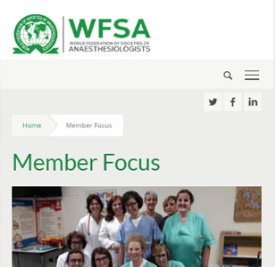 WFSA, Medical Charity. Mobile view