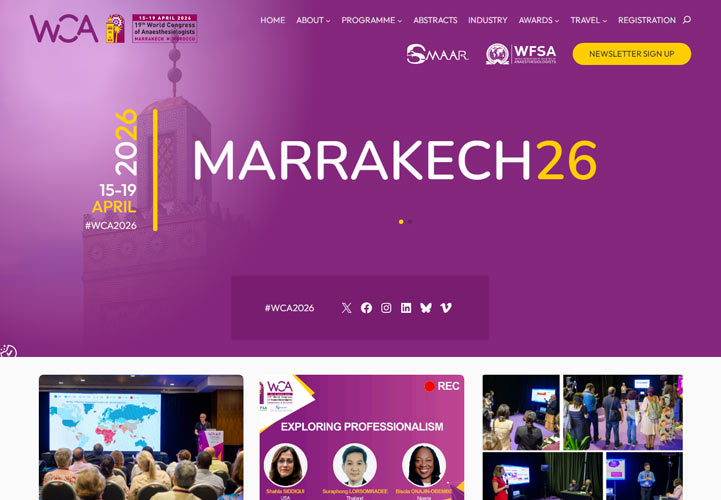 WCA Desktop View, International Medical Charity